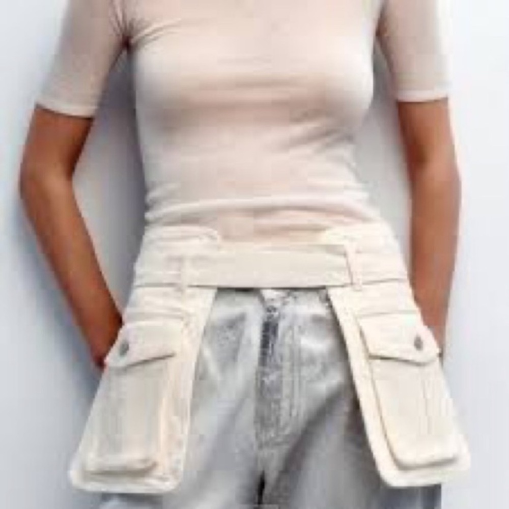 Cream Utility Belt with Pockets